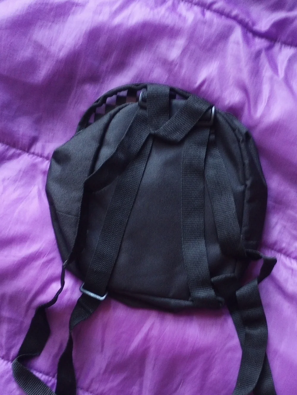 Vans Black Clear Checkered Mini Backpack